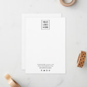 Firmenlogo und Textfirma Elegant Minimalistisch Mitteilungskarte (Vorderseite/Rückseite Beispiel)