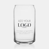 Firmenlogo und Textwerbung für Corporate Beer Dosenglas (Vorderseite)