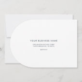 Firmenlogo und Unternehmensseite - Dankeschön Kart Einladung (Rückseite)