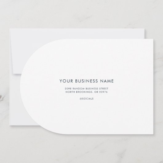 Firmenlogo und Unternehmensseite - Dankeschön Kart Einladung (Rückseite)