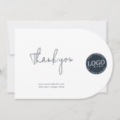 Firmenlogo und Unternehmensseite - Dankeschön Kart Einladung (Vorderseite)