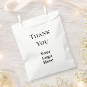 Firmenlogo und Vielen Dank Schwarzweiß-Vorlage Geschenktütchen (Ausgeschnitten)