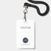 Firmenlogo und Visitenkartenadresse Ausweis (Vorderseite mit Lanyard)