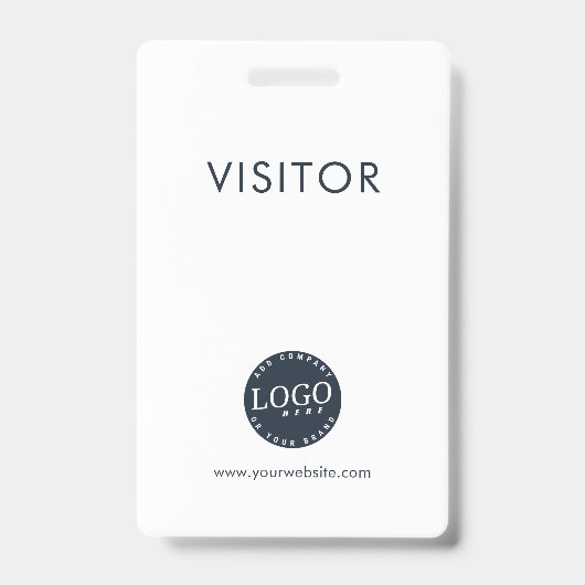 Firmenlogo und Visitenkartenadresse Ausweis (Vorderseite)