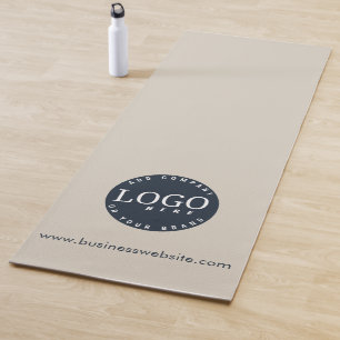 Firmenlogo und Website-Adresse Kunden Yogamatte