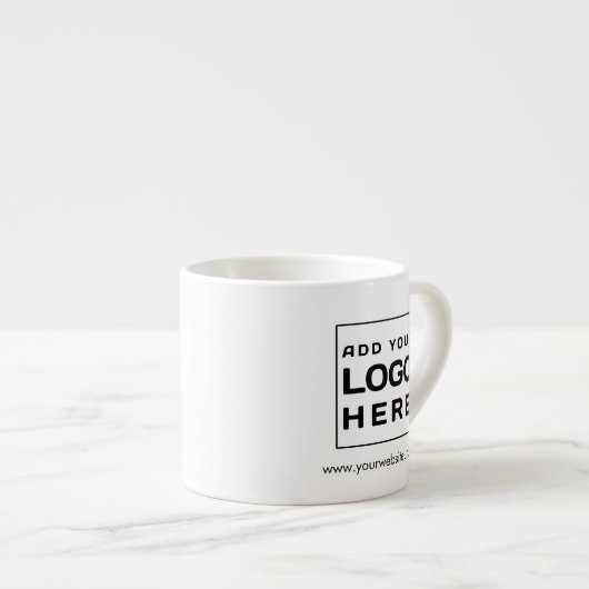 Firmenlogo und Website benutzerdefiniert Espressotasse (Vorderseite Rechts)
