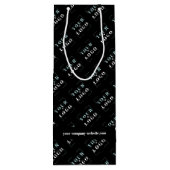 Firmenlogo und Website-Eigendruck Geschenktüte Für Weinflaschen (Rückseite)