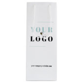 Firmenlogo und Website-Eigendruck Geschenktüte Für Weinflaschen (Vorderseite)