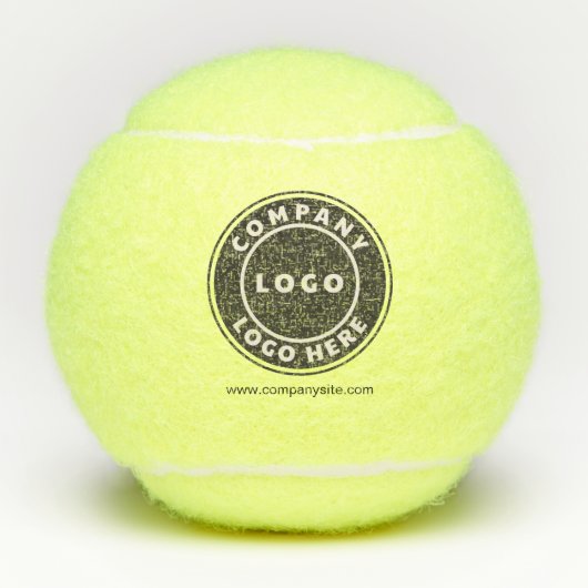 Firmenlogo und Website Firmenmitarbeiter Tennisbälle (Vorderseite)