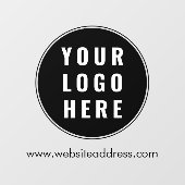 Firmenlogo und Website-URL Corporate Fensteraufkleber (Blatt)