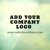 Firmenlogo und Website-URL Fensteraufkleber (Blatt 3)