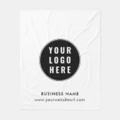 Firmenlogo und Website-Werbung Fleecedecke (Vorderseite)