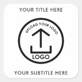 Firmenlogo und Werbe-Branding Quadratischer Aufkleber (Vorderseite)