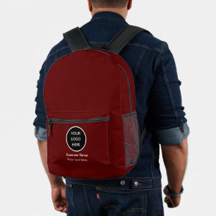 Firmenlogo Unternehmen Burgund Werbung Bedruckter Rucksack