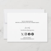 Firmenlogo Unternehmen Gold Script Dankeskarte (Rückseite)