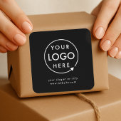Firmenlogo | Unternehmen Minimalistisch Quadratischer Aufkleber