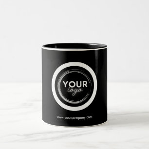Firmenlogo Unternehmensgeschäft Minimalistisch Zweifarbige Tasse