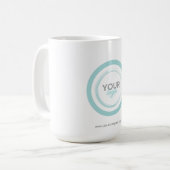 Firmenlogo Unternehmenslogo Minimal Branded Kaffeetasse (Vorderseite Links)