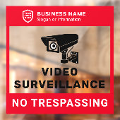 Firmenlogo | Videoüberwachung Fensteraufkleber (Blatt 2)