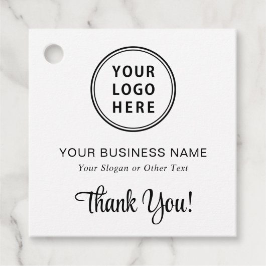 Firmenlogo Vielen Dank Geschenkanhänger (Vorderseite)