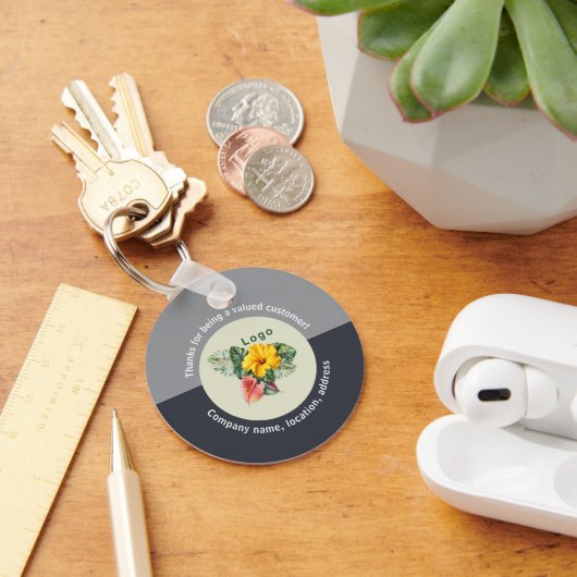 Firmenlogo Vielen Dank Kundengeschenk Schlüsselanhänger (Schreibtisch)