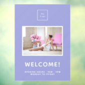 Firmenlogo Violette Lavendel Foto willkommen Fensteraufkleber (Blatt 3)