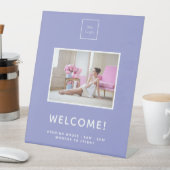 Firmenlogo Violette Lavendel Foto willkommen Sockelschild (In Situ)