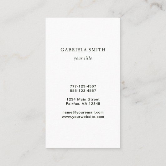 Firmenlogo Visitenkarte (Rückseite)