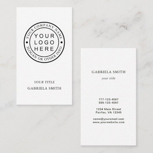 Firmenlogo Visitenkarte (Vorne/Hinten)