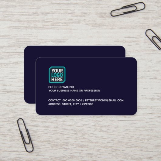 Firmenlogo Visitenkarte (Vorderseite/Rückseite Beispiel)