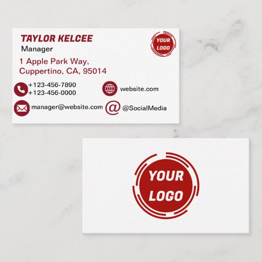 Firmenlogo Visitenkarte (Vorne/Hinten)