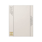 Firmenlogo von Beige Creme Notizblock (Rotiert)