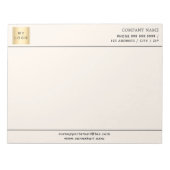 Firmenlogo von Beige Creme Notizblock (Vorderseite)