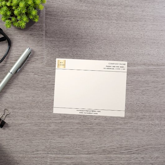 Firmenlogo von Beige Creme Notizblock