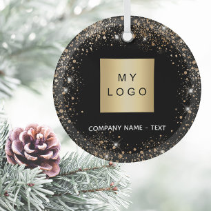 Firmenlogo von Black Gold Glitzer Ornament Aus Glas