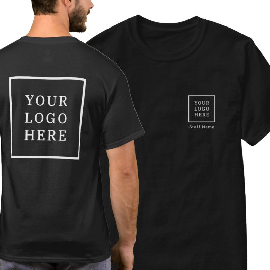 Firmenlogo (Vorder- und Rückseite) Personalname Fi T-Shirt