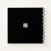 Firmenlogo-Vorlage Einfaches Schwarz Business Squa Notizblock (Rückseite)