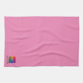 Firmenlogo-Vorlage hochladen Rosa Geschirrtuch (Horizontal)