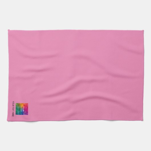 Firmenlogo-Vorlage hochladen Rosa Geschirrtuch (Horizontal)