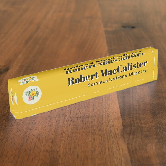 Firmenlogo-Vorlage Namensplakette (Seite)