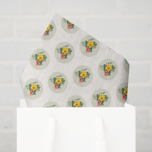 Firmenlogo-Vorlagenmuster Ecru Seidenpapier (Geschenk Tasche)