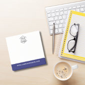 Firmenlogo & Website Blau Beruflich modern Post-it Klebezettel