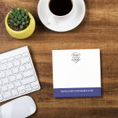 Firmenlogo & Website Blau Beruflich modern Post-it Klebezettel