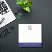Firmenlogo & Website Blau Beruflich modern Post-it Klebezettel