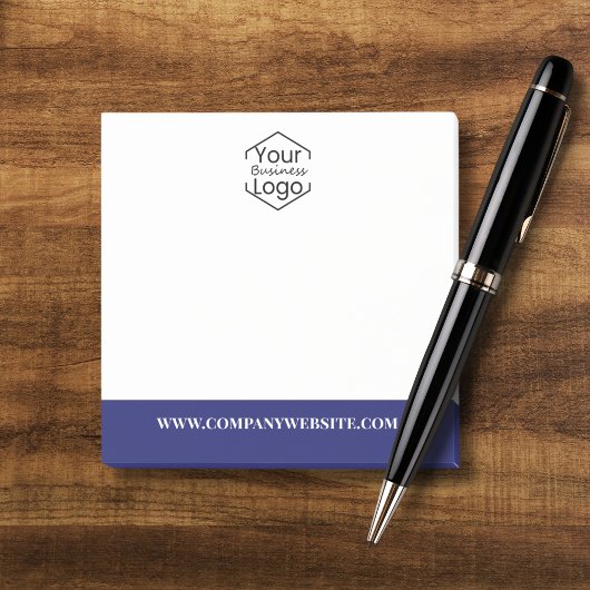 Firmenlogo & Website Blau Beruflich modern Post-it Klebezettel
