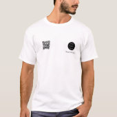 Firmenlogo Website Name des Mitarbeiters QR-Code T-Shirt (Vorderseite)