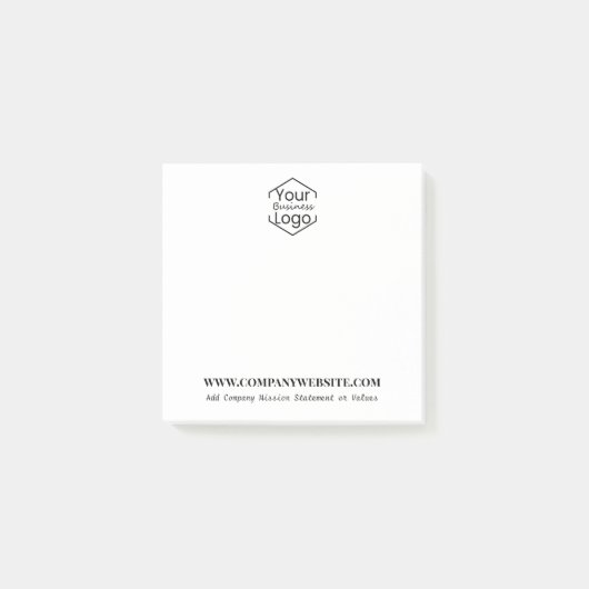 Firmenlogo, Website, Vision, Beruflich modern Post-it Klebezettel (Vorderseite)