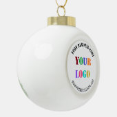 Firmenlogo Website Weihnachtsgeschenk Keramik Kugel-Ornament (Links)