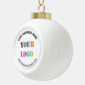 Firmenlogo Website Weihnachtsgeschenk Keramik Kugel-Ornament (Rechts)