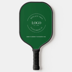 Firmenlogo WEBSITE Werbeaktion "Custom Green" Pickleball Schläger